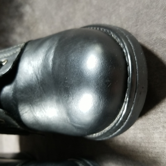 LH by La Halle Black Leather Lace Up with Double Zip Ankle Boots - US 9 - Picture 7 of 16